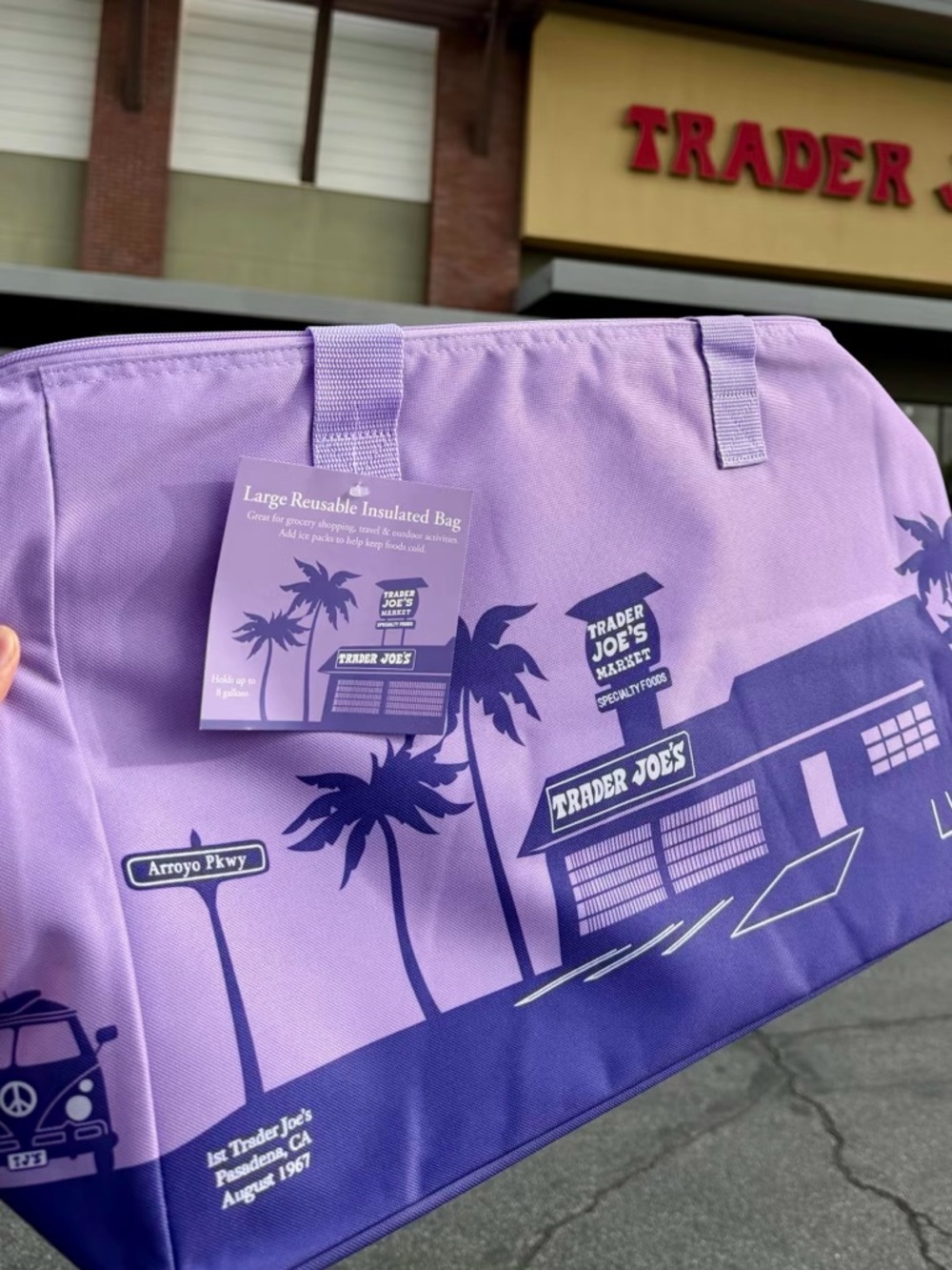 2026 New Trader Joe’s large purple lavender insulated cooler bag New Style